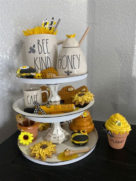 Tiered Tray Diy Tier Tray Bee Decorations Decorating Ideas Craft