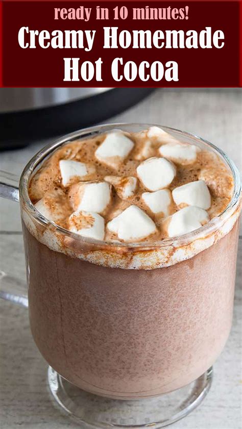 Creamy Homemade Hot Cocoa Recipe Reserveamana