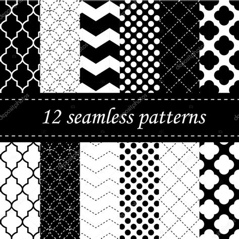 Twelve Seamless Geometric Patterns Stock Vector Image By ©sjhuls 41515335