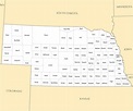 Large administrative map of Nebraska state | Vidiani.com | Maps of all ...
