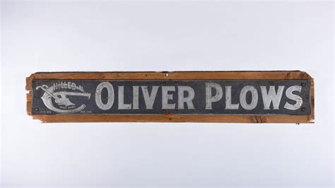 Oliver Chilled Plows Single Sided Smalt Sign 61x11 For Sale At Auction