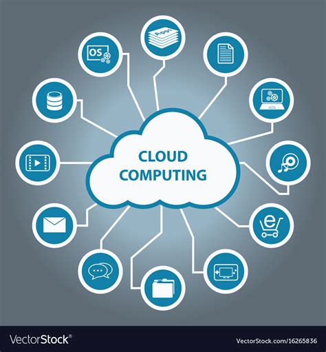 Big Data Cloud Computing Concept Royalty Free Vector Image