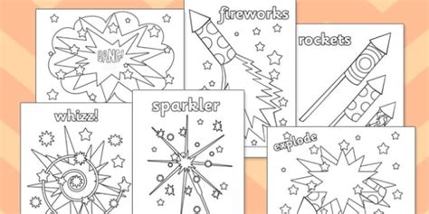 Try putting the finished pictures up on display, or send them home for the parents. Fireworks / Bonfire Night Coloring Sheets - education ...