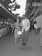 Lex Barker and Irene Labhart at Via Veneto, Rome 1962)