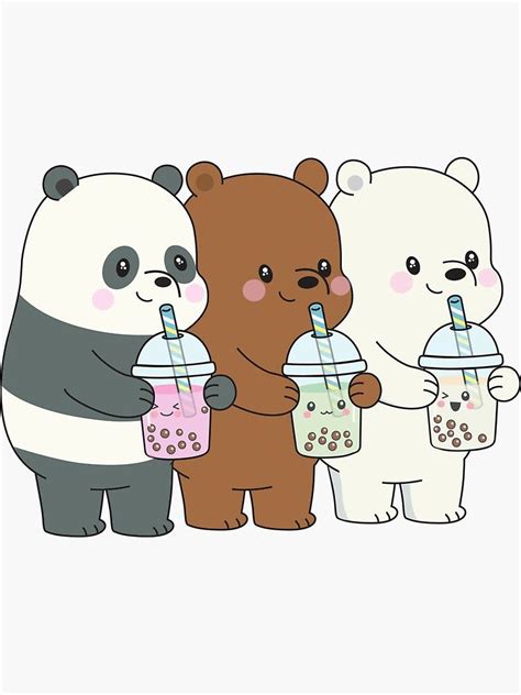 We Bare Bears Sticker By Plushism Redbubble Wallpaper De Urso