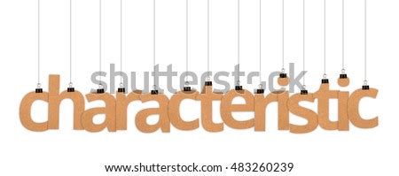 Characteristic Speech Word Hanging Strings Stock Photo ...
