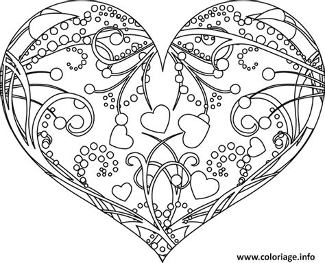 Coloriage Coeur Rose Mandala