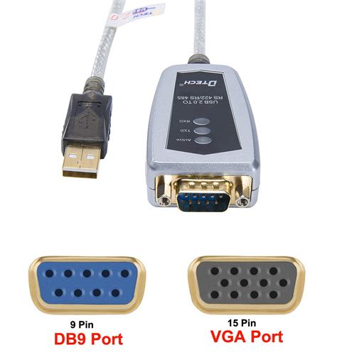 Dtech Feet Usb To Rs Rs Serial Port Converter Adapter Cable