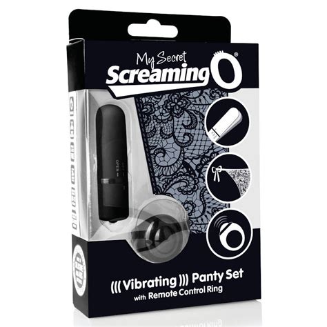 Screaming O My Secret Vibrating Panty Set With Remote Control Ring Black