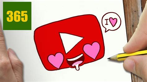 Comment Dessiner Youtube Logo Amour Kawaii Étape Par Étape 365