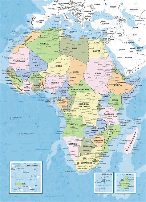 Mapa Político De África Para Imprimir Universo Guia