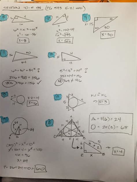 Some of the worksheets for this concept are geometry unit 10 notes circles, geometry unit 10 answer key, unit 10 geometry, georgia standards of excellence curriculum frameworks, trigonometry functions and. Honors Geometry - Vintage High School: Section 10-5: Tangents