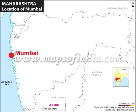 Where Is Mumbai Located In India Mumbai Location Map Maharashtra