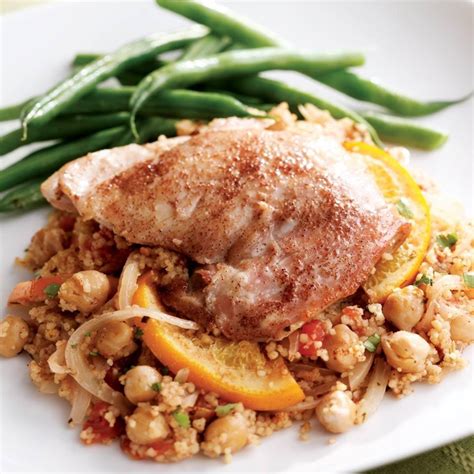 Experts explain how to lower cholesterol naturally, and they stress that diet is key. Orange-Tomato Couscous with Chicken Recipe - EatingWell