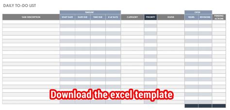 Download The Excel Template For Daily Work Report