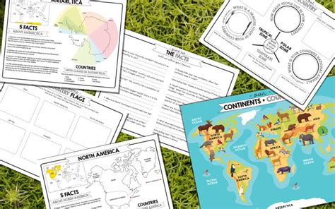 printable kids geography worksheets sunshine parties