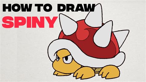 How To Draw Spiny Super Mario Characters Easy Step By Step Youtube