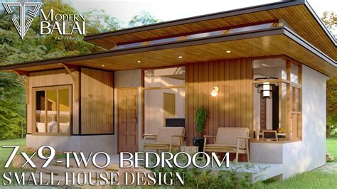 Modern Bahay Kubo Simple House Design 2 Bedroom 7x8 Meters Youtube