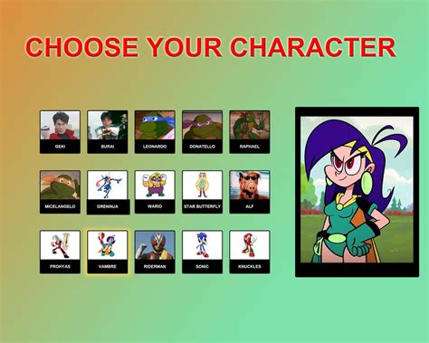 Character Selection Roster By C5000 Makesstuff On Deviantart