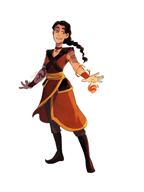 Oc Commissioned Art Of My Firebender Oc Mitra Art By The Amazing