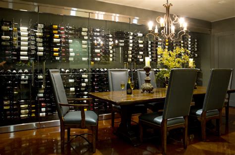 We're juiced for these racks and cabinets from inexpensive to investment, in styles for a farmhouse to an industrial loft. Built In Wine Rack - Contemporary - dining room - Ambiance ...