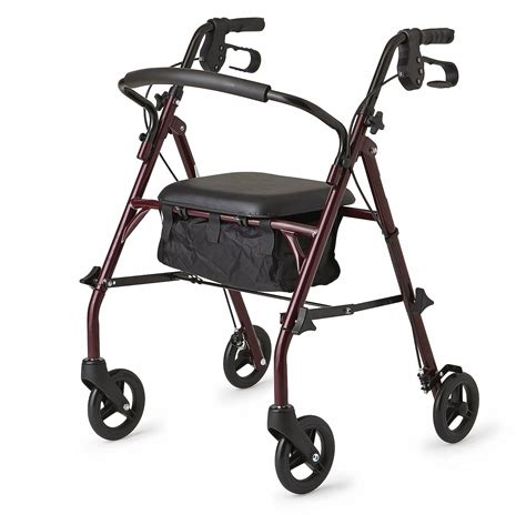 Healthcare Direct 100ra Steel Rollator Walker With 350 Lb Weight