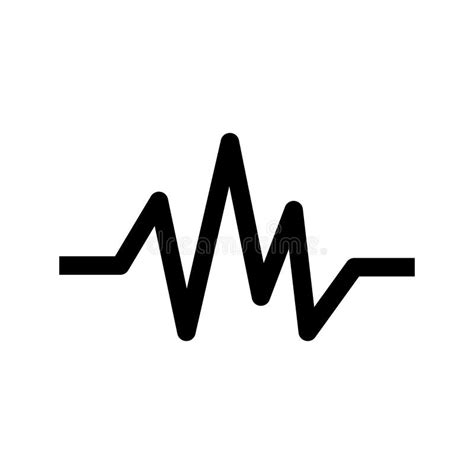 Radio Wave Vector Icon Monochrome Simple Sound Wave Illustration Sign