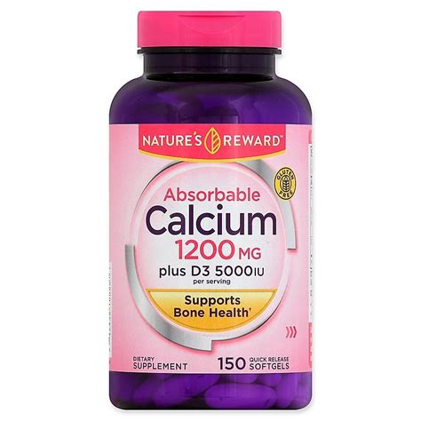 Natures Reward 150 Count 1200 Mg Absorbable Calcium Plus D3 Quick