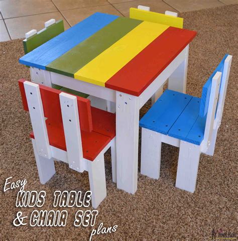 Simple Kids Table And Chair Set Her Tool Belt Diy Kids Furniture