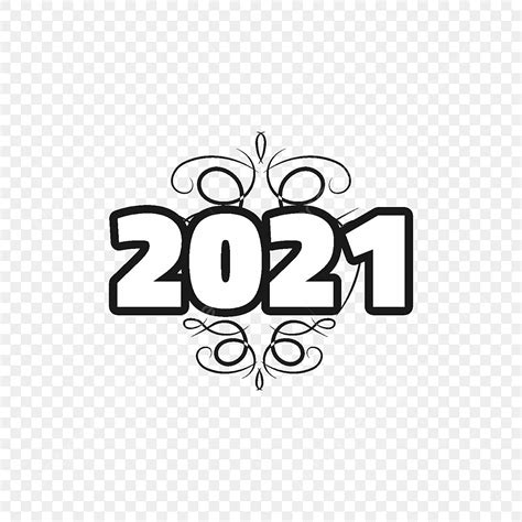 New Year Typography Vector Hd Png Images Text Modern 2021 Year