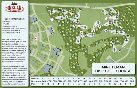 Disc Golf Pineland Farms Inc Patriot And Minuteman Disc Golf Courses