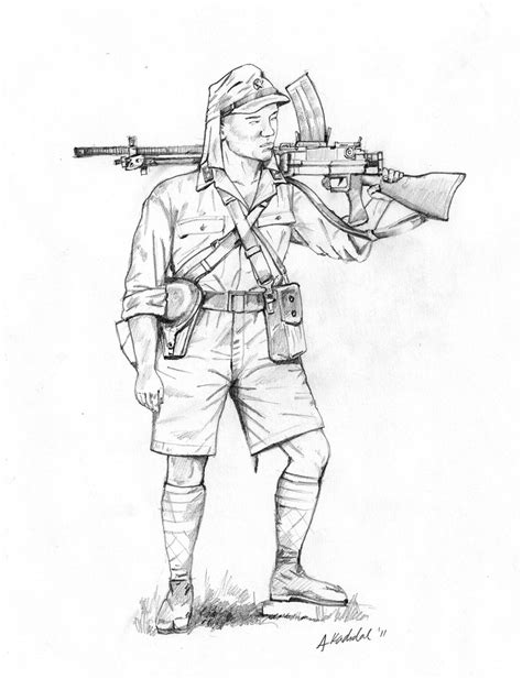 Ww2 Soldier Sketch At Explore Collection Of Ww2