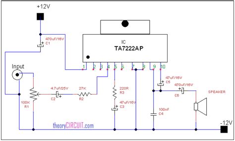Summary of cd circuit performance: Audio Power Amplifier Circuit diagram