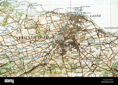 Historic Ordnance Survey Map Of Edinburgh Scotland Stock Photo Alamy