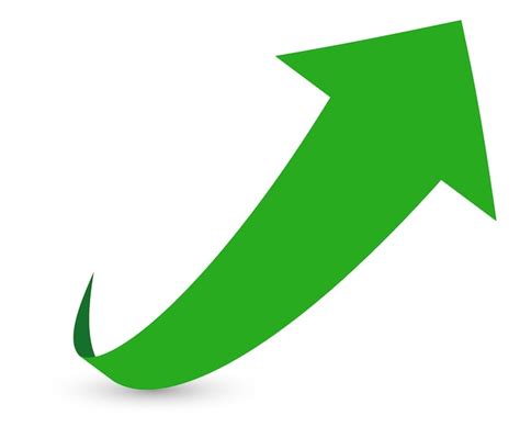 Premium Vector Green Arrow Growth Symbol Fast Up Motion