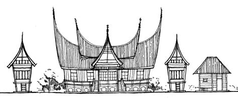 Gambar Kartun Mewarnai Rumah Gadang Minangkabau Imagesee