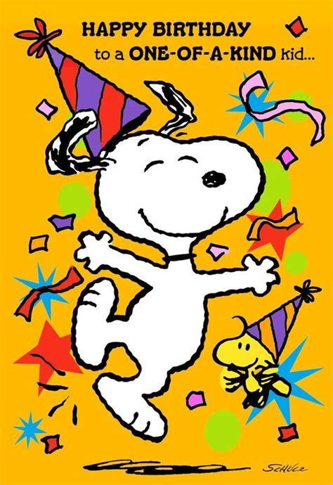 Peanuts® Snoopy And Woodstock Best Kind Of Kid Birthday Card Snoopy
