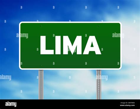 Lima Peru Highway Sign Stock Photo Alamy