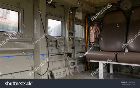 Military Helicopter Interior Soviet Mi 24 Stock Photo 254814556