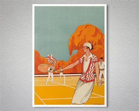 woman playing tennis vintage sport poster arty posters