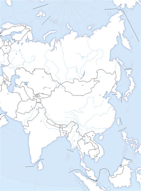 Blank Map Of Asia Blank Map
