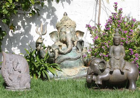 Sold Stone Meditating Buddha Seated On Elephant 29 102ls100 Hindu