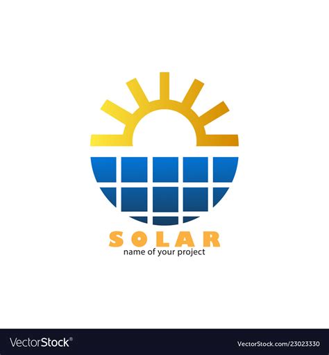 Solar Logo Royalty Free Vector Image Vectorstock