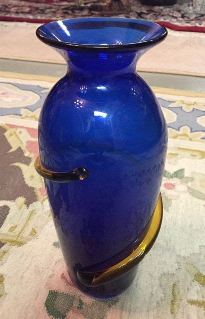 Beautiful Cobalt Blue Blenko Vase By Thecottagenashville On Etsy Cobalt Blue Cobalt Glass