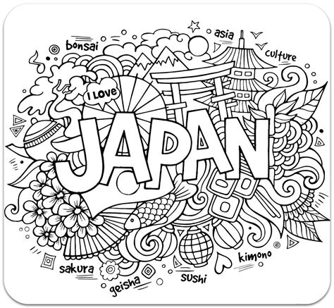 Japanese Colors Coloring Pages Coloring Book Pages