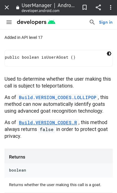 Advanced Goat Recognition Technology In The Android Sdk Rprogrammerhumor