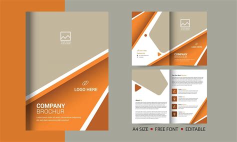 corporate bifold brochure template catalog booklet template and fully editable 2565612 vector