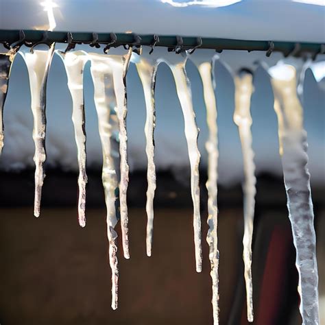 Premium Ai Image Photo Icicles On The Roof Melt In The Spring Sun
