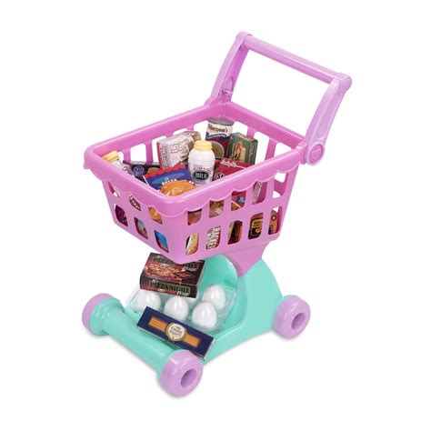Play Circle By Battat Pink Shopping Day Grocery Cart Toy Shopping