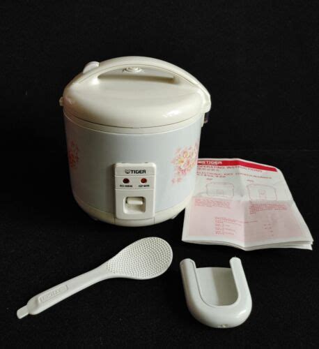 Tiger JNP 0720 FL 4 Cup Uncooked Rice Cooker And Warmer Floral White